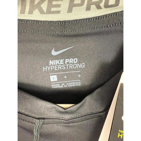 NIKE Pro Hyperstrong Core Compression 4 Pads Black Football Shirt Mens Sz Large - Picture 3 of 5